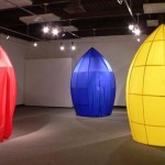 Shelter; red, yellow and blue 