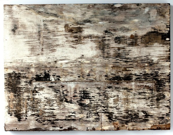 Andrew Maize, Landscape with Walter, Found, weathered, wooden pallet, 2013