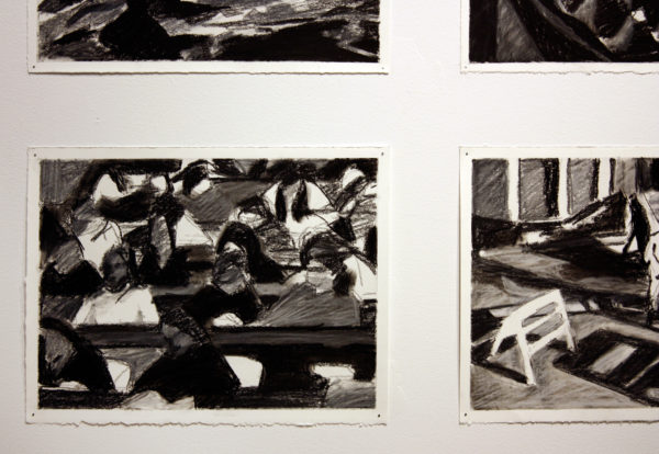 Google Images (detail), 2014 Charcoal on paper 24 x (8” x 15”)