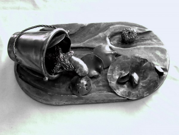 Barbara Schmeisser, Atlantic Canada Treasures, 2012, mild steel - oiled, h. 16 cm.; w. 50 cm.; d. 30 cm.